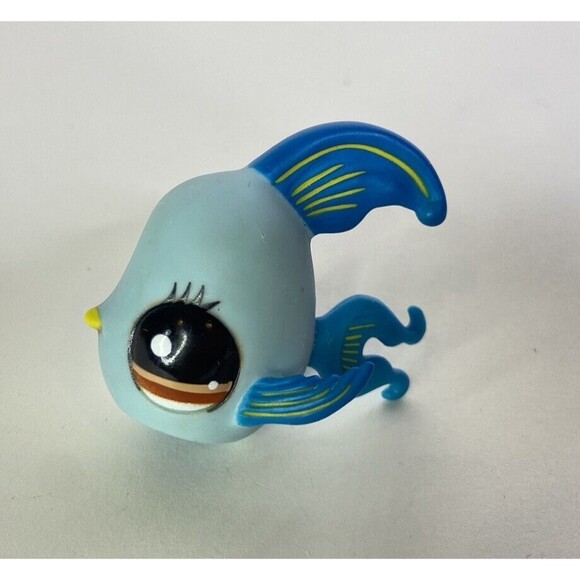 Littlest Pet Shop LPS 1378 Blue Angelfish Fish Figure Toy Hasbro - Picture 1 of 7